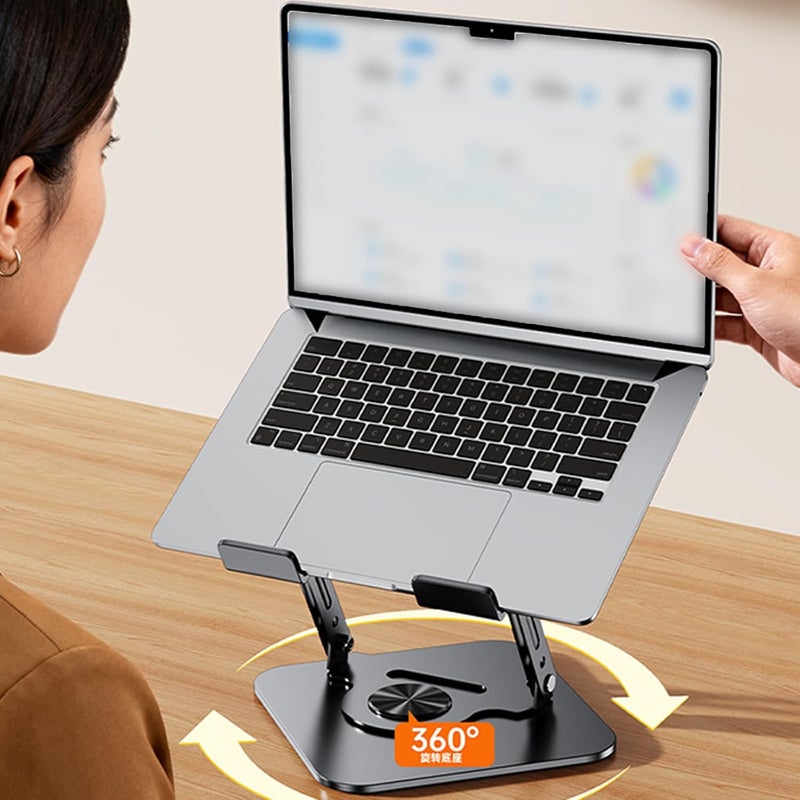 Adjustable Tablet Stand for Desk Metal Foldable Portable Holder Mount Cooling Computer Accessories Foldable Metal Cooling - Image 2