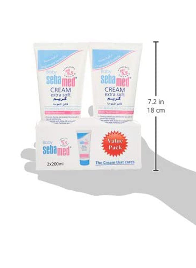 Sebamed Baby Extra Soft Skin Care Cream With Panthenol For Delicate Skin, Pack Of 2, 200ml+200ml - Image 4