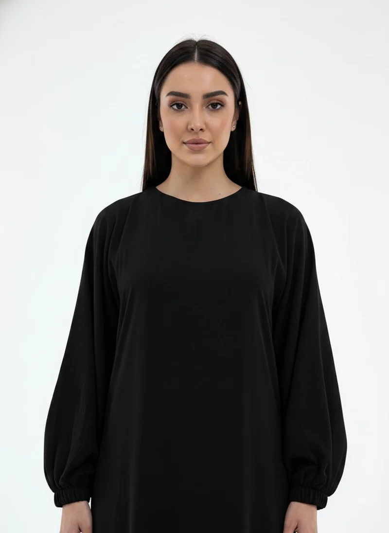 MSquare Fashion  Lightweight Harir Maqsood Black Prayer Abaya for Women | Best Price UAE