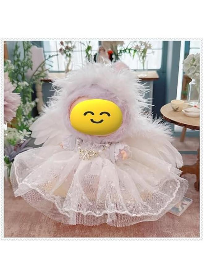 Arabest Cute Doll Clothes Set Designed Suitable for Labubu – Clothing Stylish Suits for Various Series(Dolls Not Included) (White Angel) - Image 1
