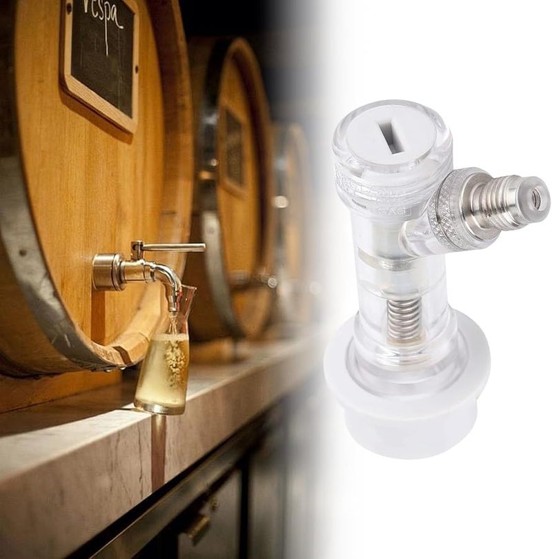 Easy Install Clear Beer Keg Disconnect Connectors with Check Valves for Beverages - Image 3