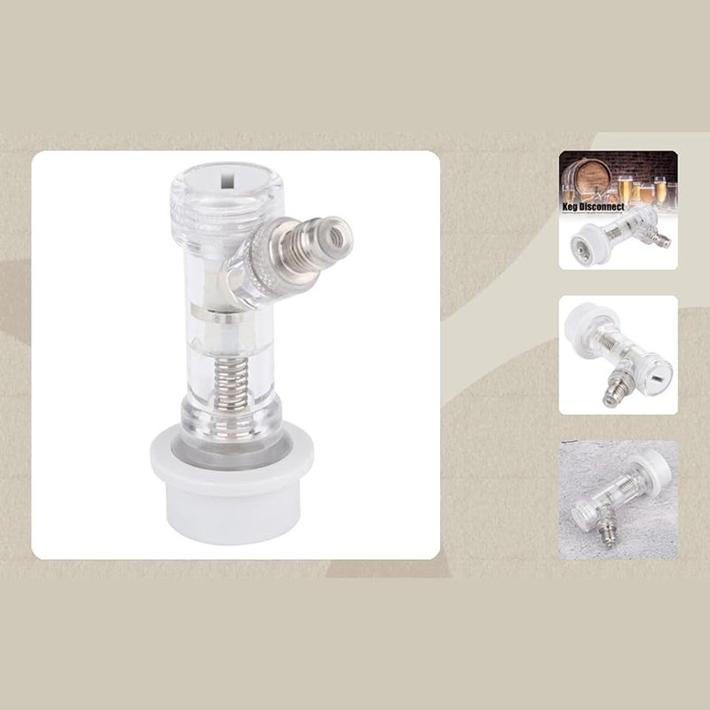 Easy Install Clear Beer Keg Disconnect Connectors with Check Valves for Beverages - Image 5