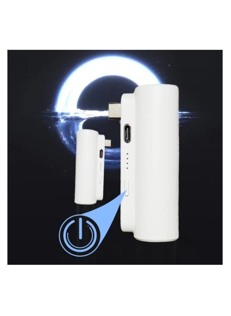 AOLION - Capsule VR Power Bank for Oculus Quest 2 Ultra Lightweight Portable External Battery Pack Compatible with Oculus Elite Strap and Type-C Mobile Phones (White) - Image 1