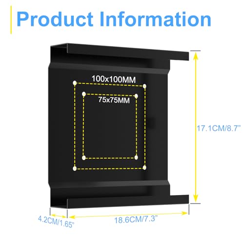Varghesyla Mini PC Mount for Lenovo ThinkCentre Mounting Bracket Wall VESA and Under Desk Mount for Lenovo ThinkCentre Tiny Desktops M600 M700 M710Q M715q M720Q M800z M900 M910Q Mini Desktop Bracket - Image 5