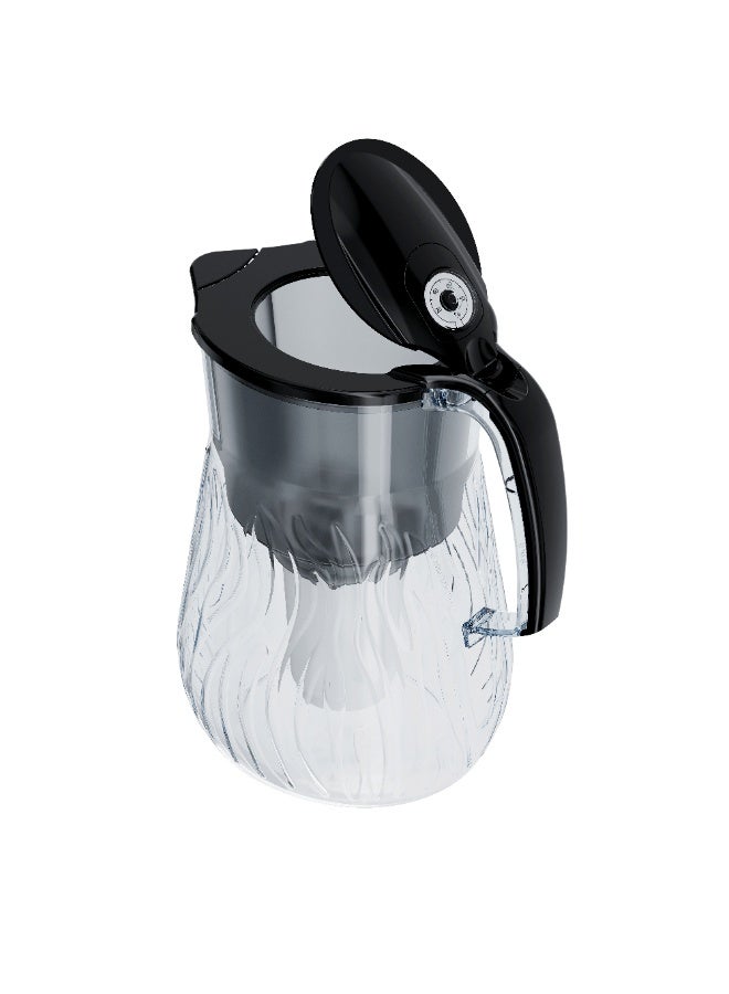 Aquaphor Orleans Water Filter Jug 4.2L, for reduction of limescale, Chlorine and other impurities, 1x A5 350 litre Added Magnesium Cartridge - Premium Water Filter jug in Glass effect - Image 3