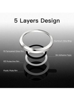 Camera Lens Protector for iPhone 13 and iPhone 13 Mini , 9H Tempered Glass Metal Individual Ring Cover, HD Clear, 1 Set (Silver) - pzsku/Z3974401281B1F14BA007Z/45/_/1740415612/76ddb506-fd16-465a-bd73-453b3664a8a6