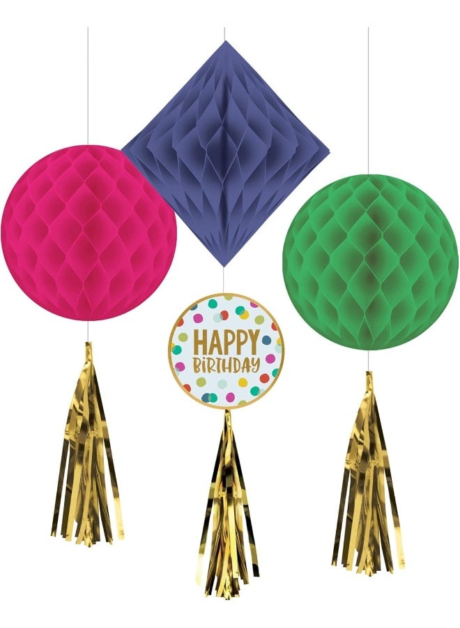 Amscan Happy Dots String Hanging Decoration 3pcs