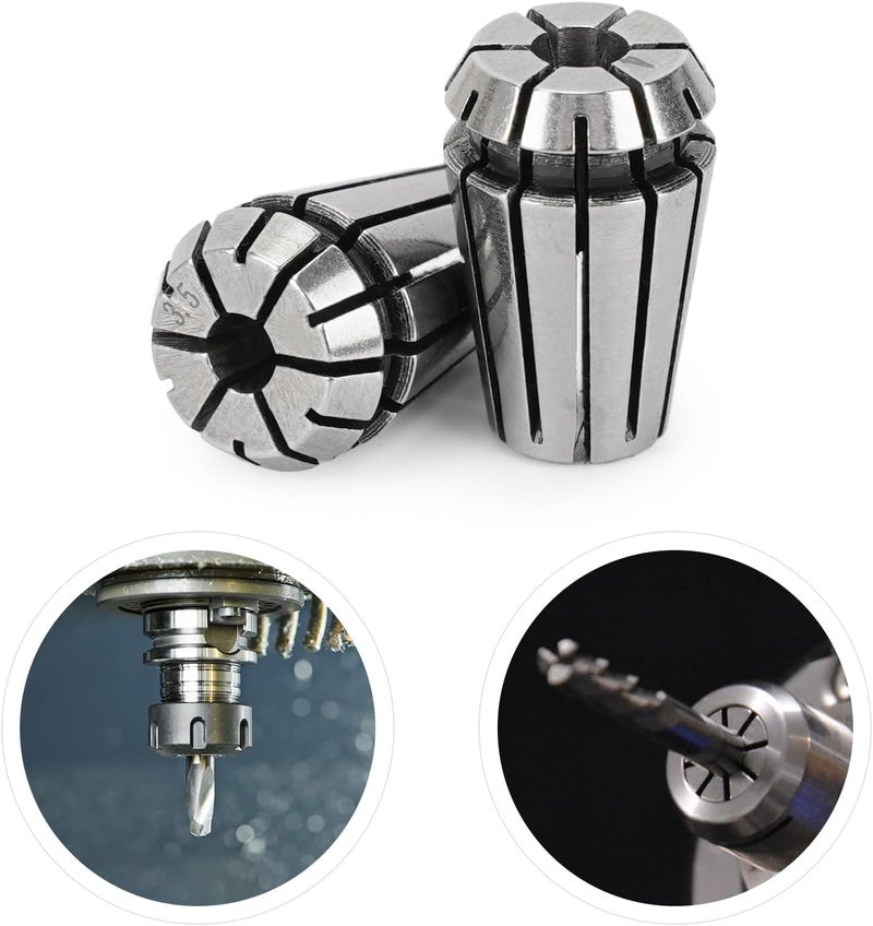SILIVN 14pcs ER20 Spring Collet Set for CNC Engraving Machine and Milling Lathe Tool Workholding Engraving Collets (1/16",3/32",1/8",5/32",3/16",7/32",1/4",9/32",5/16",11/32",3/8",13/32",7/16",1/2") - Image 3