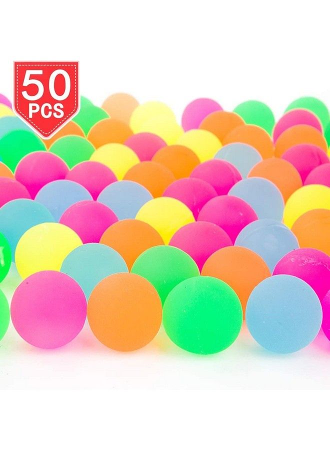 PROLOSO 50 كرة مطاطية متلألئة في الظلام بألوان نيون زاهية 1.25" - Image 3