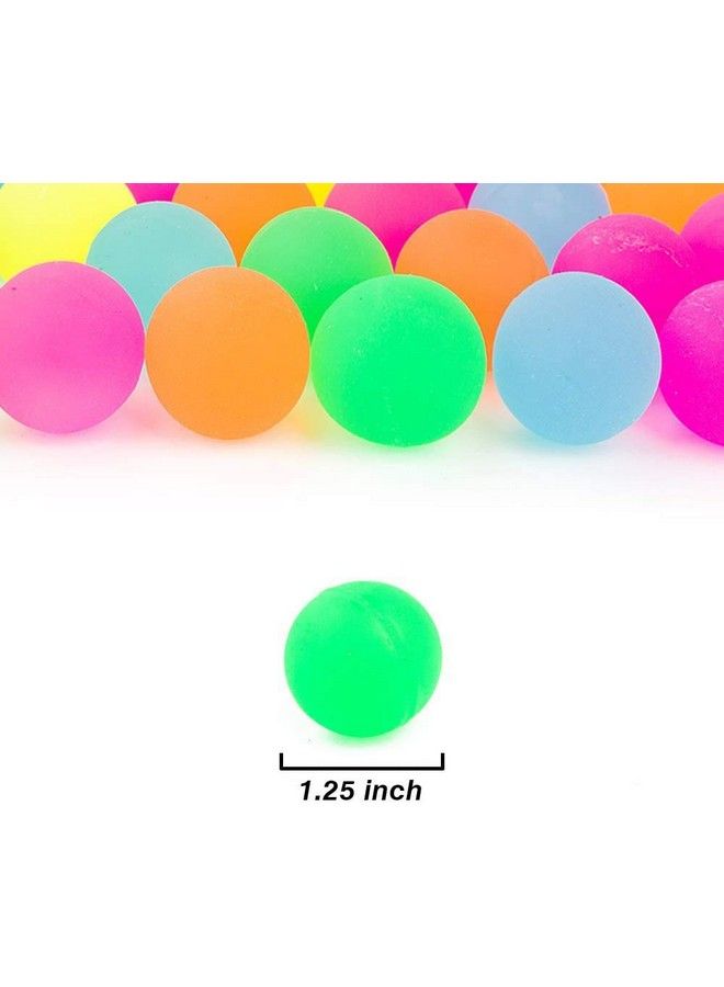 PROLOSO 50 كرة مطاطية متلألئة في الظلام بألوان نيون زاهية 1.25" - Image 5