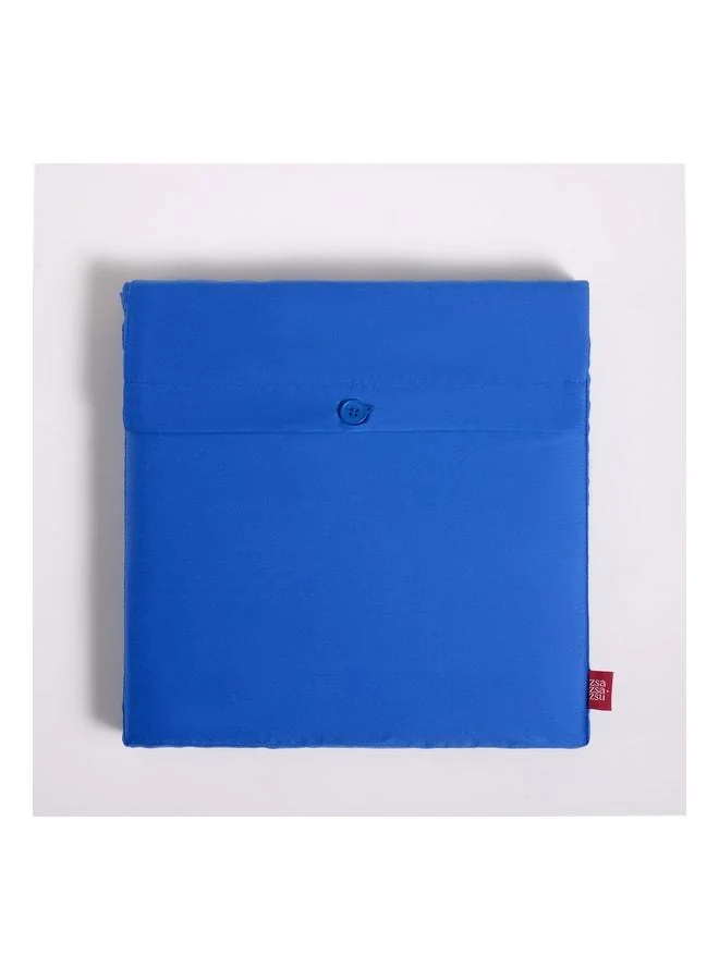Zsa Zsa Zsu  Solid Dark Blue King Size Cotton Satin Flat Sheet.  | Best Price UAE