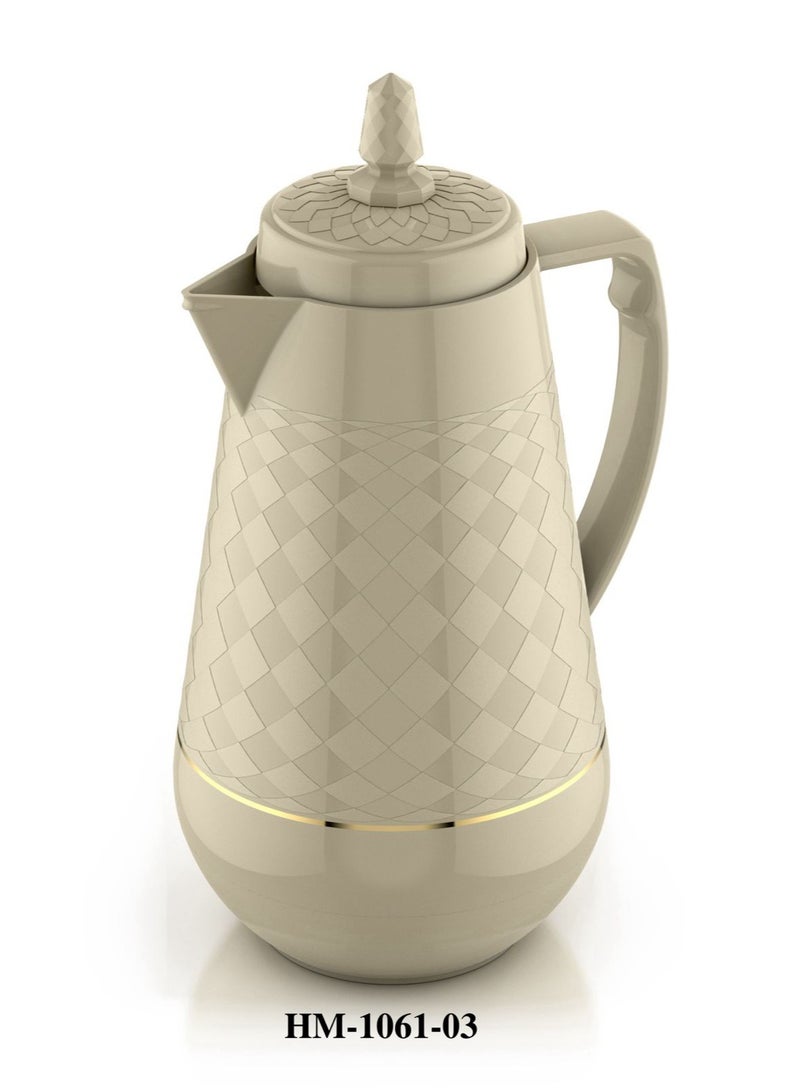 Home Master Golden 1-liter tea thermos set from home master Elegant design with a double thermal insulation to keep hot and cold for long hours. 