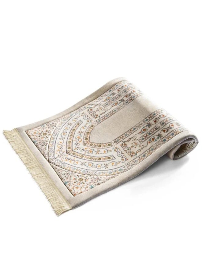 i diD Premium Prayer Mat for Adults, Ultra-Sot with thickness 2 CM, very comfortable for knees and forehead, anti-slip, with an elegant Islamic design, with a rosary and an authenticated copy of the Holy Quran, giving you a sense of comfort and reverence, Elegant Muslim Gift for Hajj, Ramadan, and Eid or any Event - Image 5