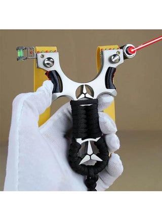 Slingshots Set, Professional Laser Slingshot for Outdoor high-speed catapult slingshot,100 Ammo Balls and 2 Rubber Bands. - view 5