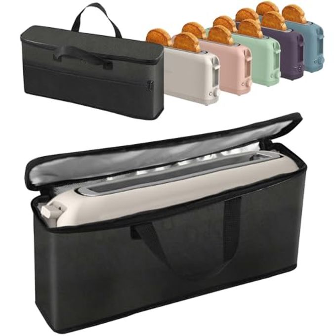 NUENSS-ROR Carrying Bag For Bella 2 Slice Slim Toaster, Portable Outdoor Toaster Travel Carrier Bag Case For Bella, Waterproof & Heat-Resistant 2 Slice Bread Maker Bag With Aluminum Foil Lining - Image 4
