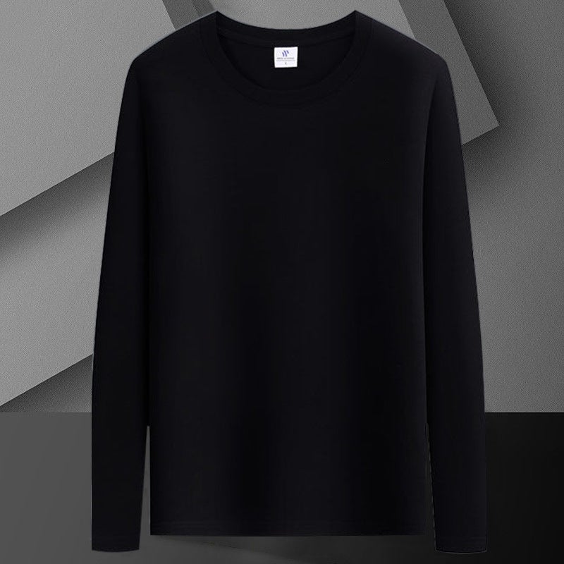 تي شيرت نسائي بأكمام طويلة خريف 2024 جديد بقصة دائرية قميص أساسي موضة جوكر سريع الجفاف ضيق النساء جملة رمادي داكن - Image 2