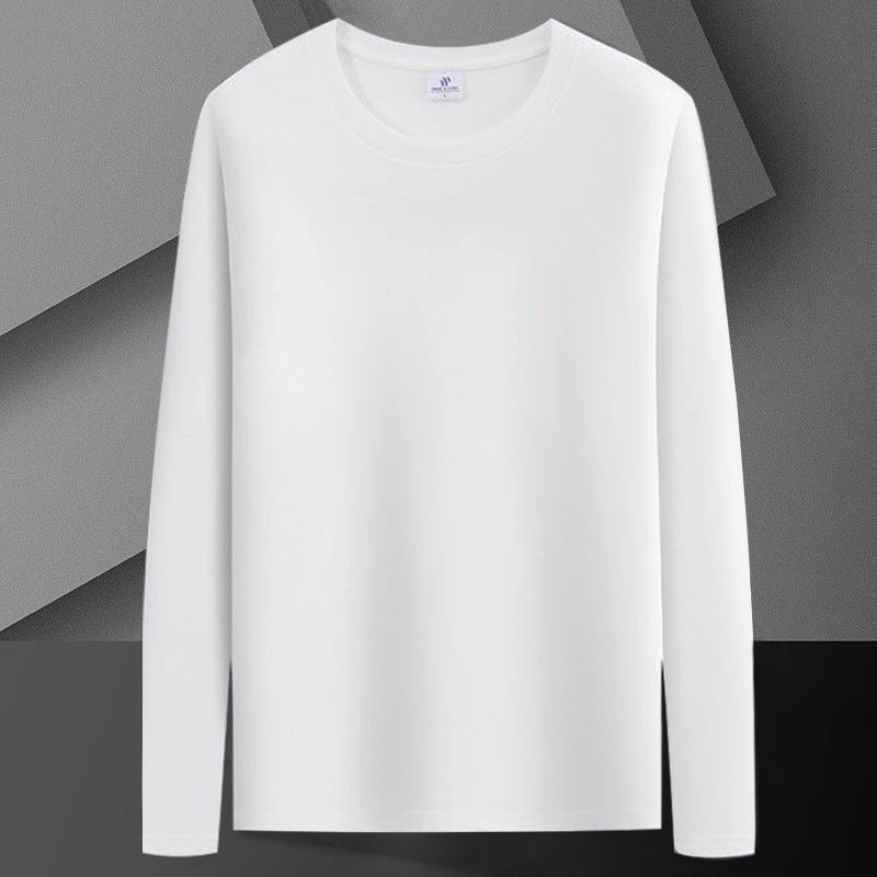 تي شيرت نسائي بأكمام طويلة خريف 2024 جديد بقصة دائرية قميص أساسي موضة جوكر سريع الجفاف ضيق النساء جملة رمادي داكن - Image 3