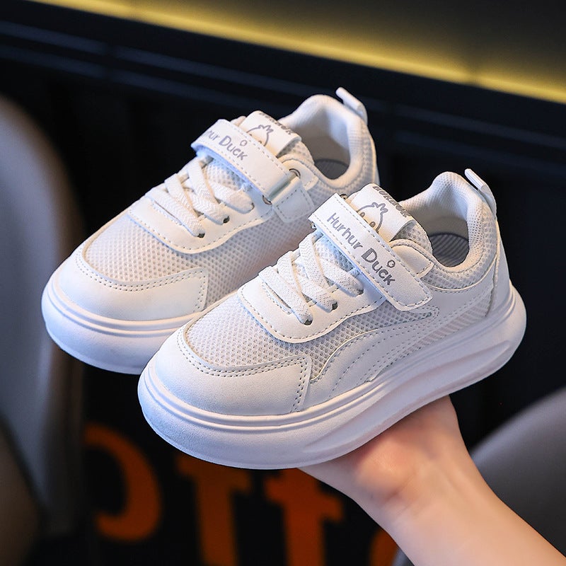 Yellow Duck Kids' White Sneakers - Comfortable Casual Shoes for Boys and Girls