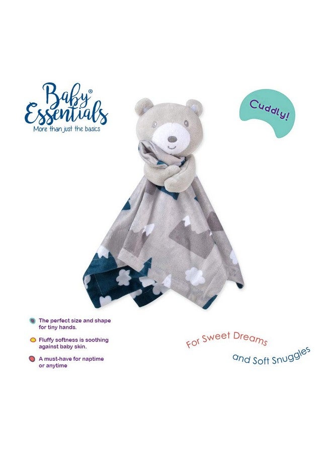 بيبي إيسينشيلز بطانية مينكي أنيمال سناجلر لوفي للأطفال الرضع والأولاد والبنات بطانية أمان محايدة للجنسين مع حيوانات محشوة (دب قبعة الثلج المحبوب) - Image 2