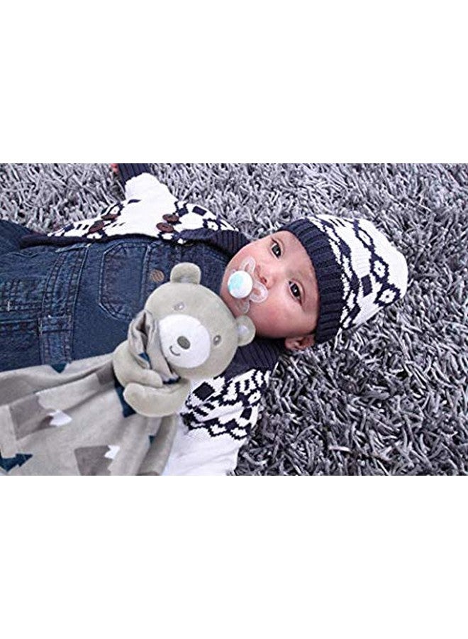 بيبي إيسينشيلز بطانية مينكي أنيمال سناجلر لوفي للأطفال الرضع والأولاد والبنات بطانية أمان محايدة للجنسين مع حيوانات محشوة (دب قبعة الثلج المحبوب) - Image 3