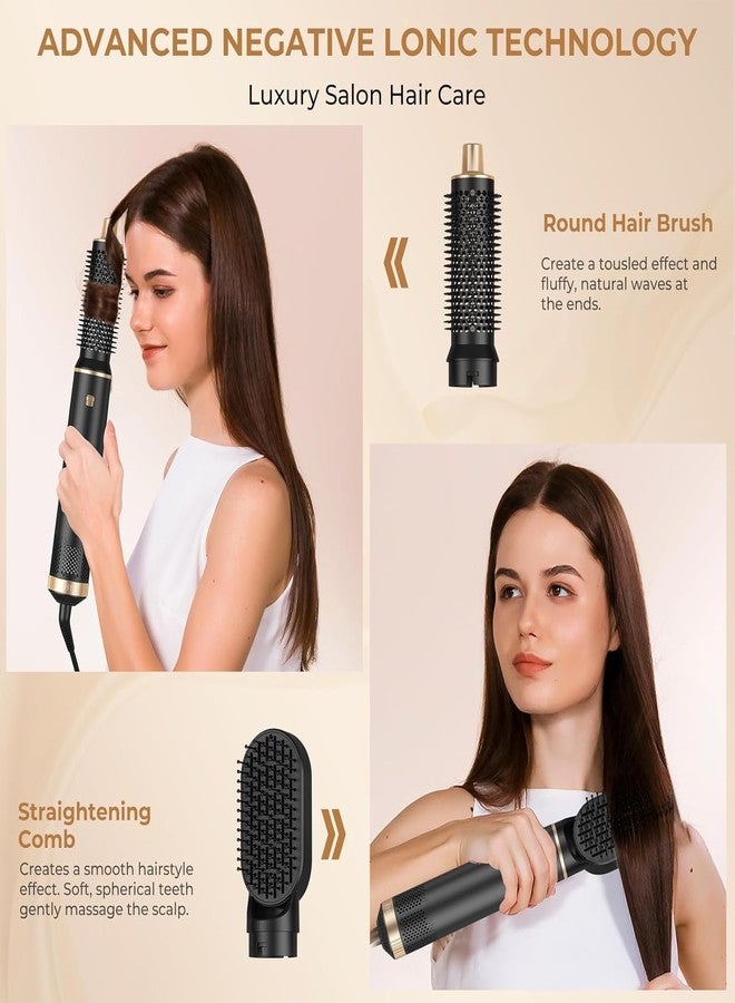 Vernaxy 6-in-1 AirStyler- Hot Air Brush, Straightener Brush, Curling Tong, Blow Dryer, Concentrator & Diffuser | 50% Less Hair Breakage, 3 Settings | All in One Multi Styler - Image 5