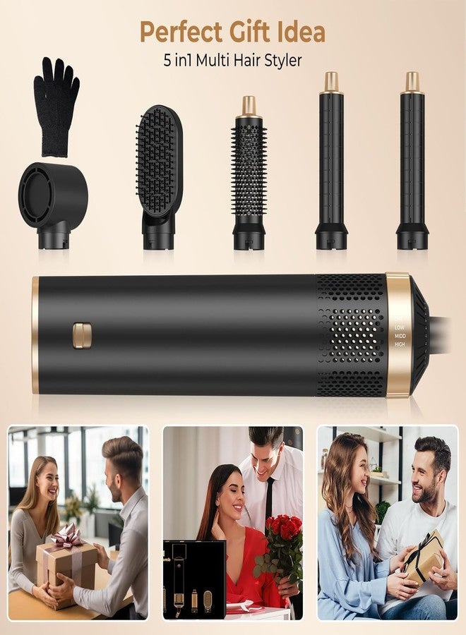 Vernaxy 6-in-1 AirStyler- Hot Air Brush, Straightener Brush, Curling Tong, Blow Dryer, Concentrator & Diffuser | 50% Less Hair Breakage, 3 Settings | All in One Multi Styler - Image 4