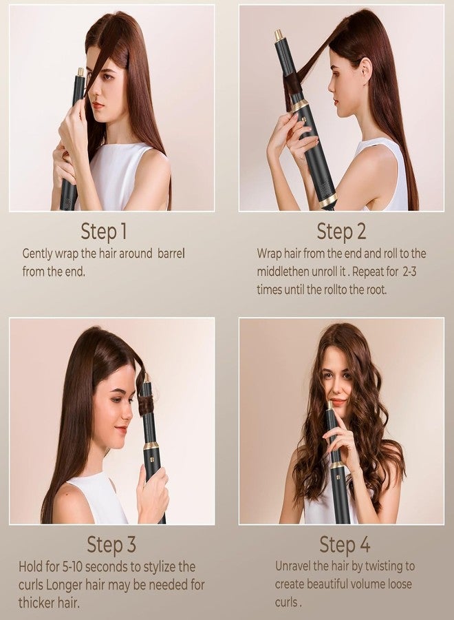 Vernaxy 6-in-1 AirStyler- Hot Air Brush, Straightener Brush, Curling Tong, Blow Dryer, Concentrator & Diffuser | 50% Less Hair Breakage, 3 Settings | All in One Multi Styler - Image 3