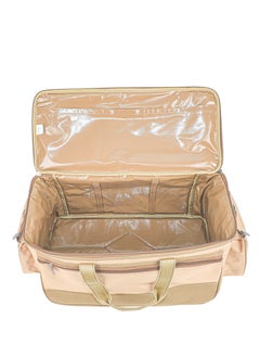 ALGHAFA Camping Tool Bag, Camping and Travel Cooking Organizer, Travel Bag with Mesh Pockets, Portable Bag for Cooking, Barbecue and Kitchen Tools, 28*26*56 cm, Oxford Canvas, PVC Lining, Khaki Color, Gafa  - Image 4