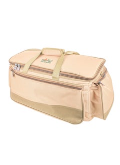 ALGHAFA Camping Tool Bag, Camping and Travel Cooking Organizer, Travel Bag with Mesh Pockets, Portable Bag for Cooking, Barbecue and Kitchen Tools, 28*26*56 cm, Oxford Canvas, PVC Lining, Khaki Color, Gafa  - Image 1