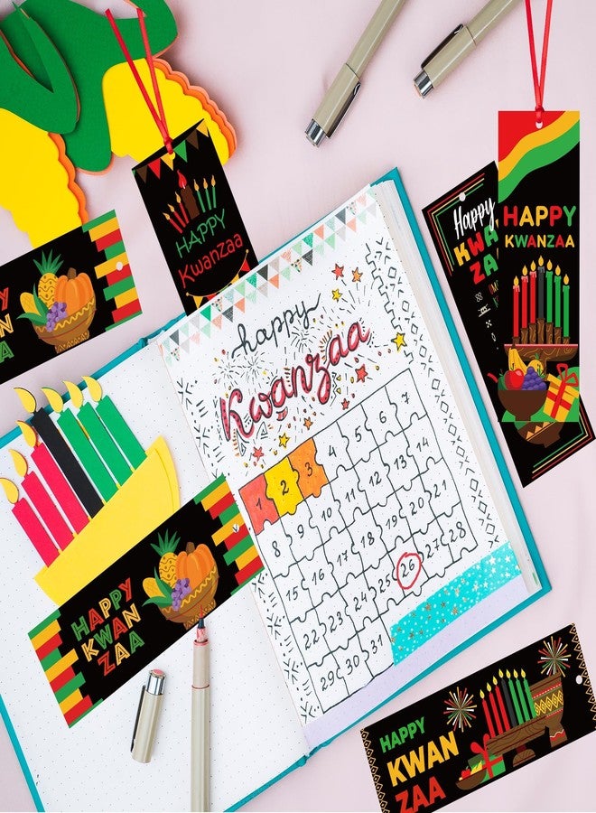 Haooryx African Kwanzaa Book Mark - 120Pcs Happy Kwanzaa Festival African Traditional Heritage Students Gifts Book Reading Lovers Accessories Men Women Page Markers School Office Home Teachers Student - Image 4