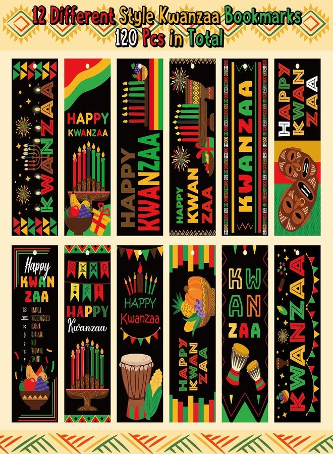 Haooryx African Kwanzaa Book Mark - 120Pcs Happy Kwanzaa Festival African Traditional Heritage Students Gifts Book Reading Lovers Accessories Men Women Page Markers School Office Home Teachers Student - Image 2