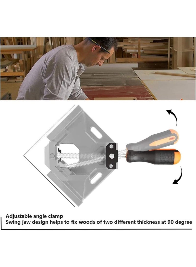 GGOOT Hardware Tool 90 Degree Aluminum Alloy Single Handle Double Handle Woodworking Right Angle Clamp Angle Clamp Fish Tank Photo Frame Tool  - Image 5