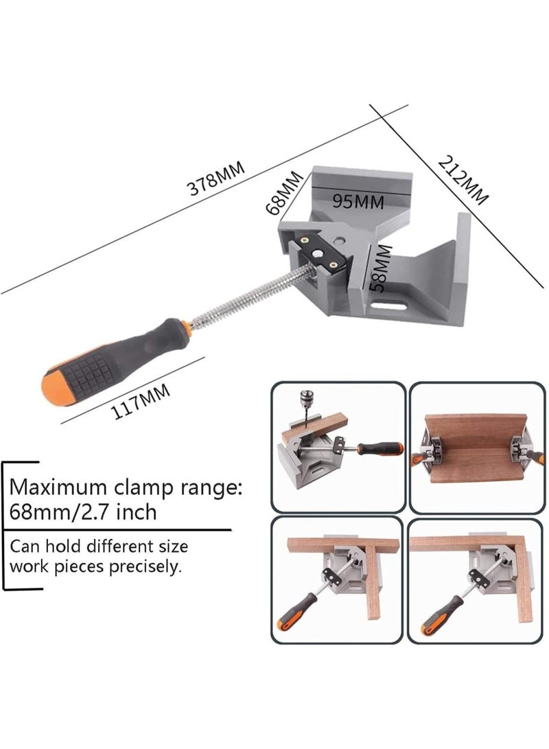 GGOOT Hardware Tool 90 Degree Aluminum Alloy Single Handle Double Handle Woodworking Right Angle Clamp Angle Clamp Fish Tank Photo Frame Tool  - Image 4