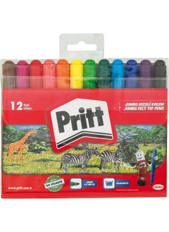 Pritt Set of 12 Jumbo Felt Tip Pens  - Image 1