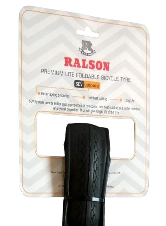 FCCRACING FCC Racing Ralsons-Hybrid Bike Tires Foldable Tyres, 60 TPI, Foldable, Black, All Weather Grip (700 * 25) - Image 1