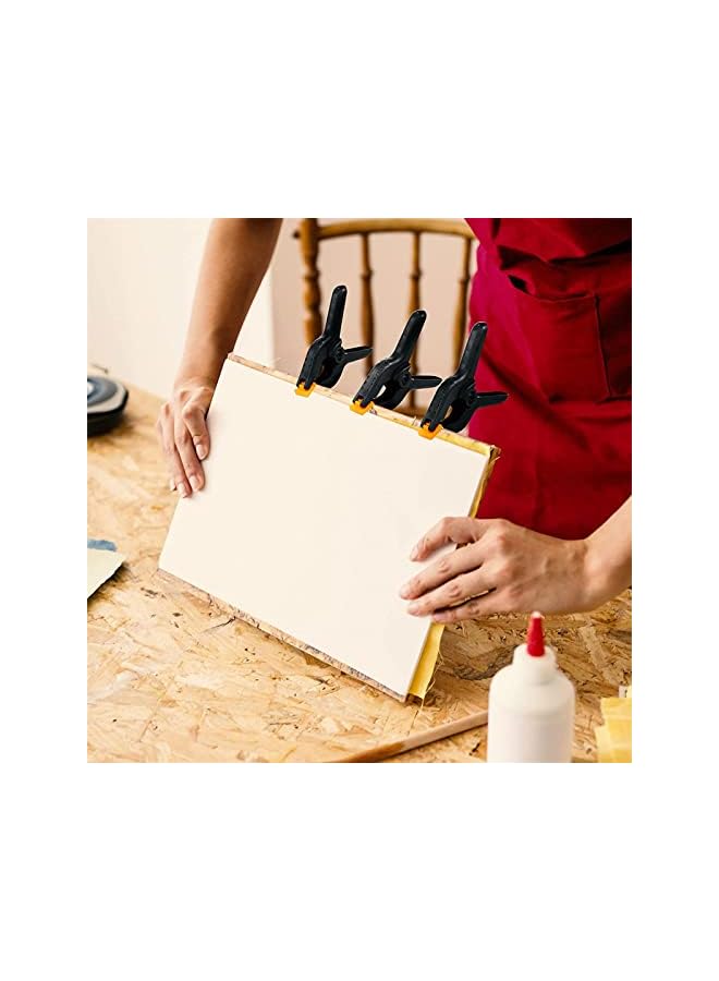 promass Spring Clamps, 10pcs Backdrop Clips 4.5 Inch Heavy Duty Plastic Spring Clamps Set Plastic Clips Clamps for Woodworking, Photography Studio, Plate, Home Improvement, DIY - Image 5