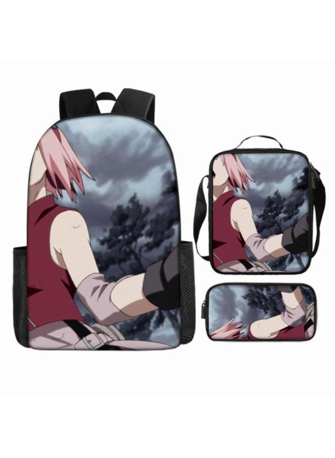 عام حقيبة ظهر مطبوعة بالرسوم المتحركة + مجموعة حقائب اليد + القلم، مجموعة حقائب عملية من ثلاث قطع (يمكن استخدام الطلاب والأطفال ونزهات الأصدقاء ورياضات تسلق الجبال وما إلى ذلك) - 91 - Image 4