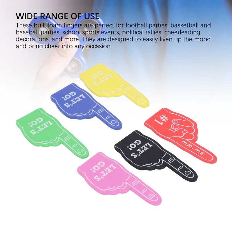 30pcs Foam Finger for All Scenes Exciting Vibrant Colors Birthday Party Supplies Cheerleading Foam Fingers for Sport Events - Image 2