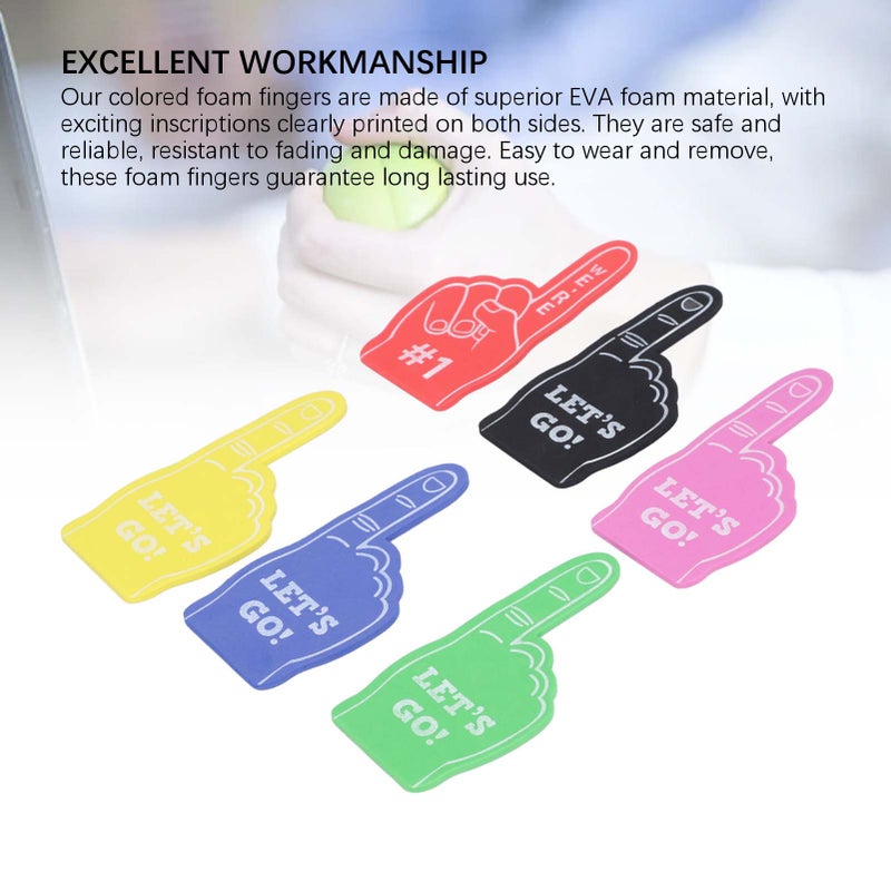 30pcs Foam Finger for All Scenes Exciting Vibrant Colors Birthday Party Supplies Cheerleading Foam Fingers for Sport Events - Image 4