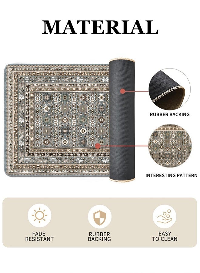 2 PCS Kitchen Floor Mats Rugs Set, Cushion Floor Carpet, Waterproof, Oil Resistant and Anti-Fatigue PU Standing Mat for Kitchen, Floor, Office, Sink, Laundry 45*75CM+45*120CM - Image 2