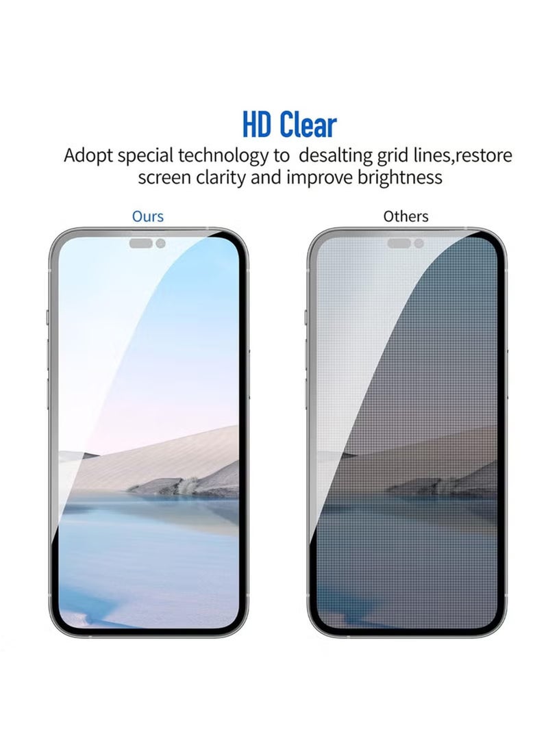 Rock Pow Privacy Full Coverage for iPhone 17 AIR Screen with 9H Hardness Tempered Glass scratch Bubble Free Fingerprint Feature - Image 3