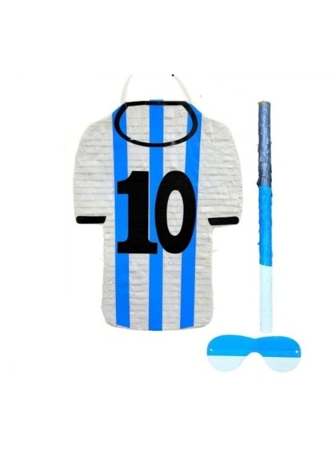 Football Jersey Piñata Party Game, 42 x 30 x 7.5 cm Soccer Theme Birthday Piñata , Individually Box Packed for Kids Party Decoration and Fun Activity - Image 1