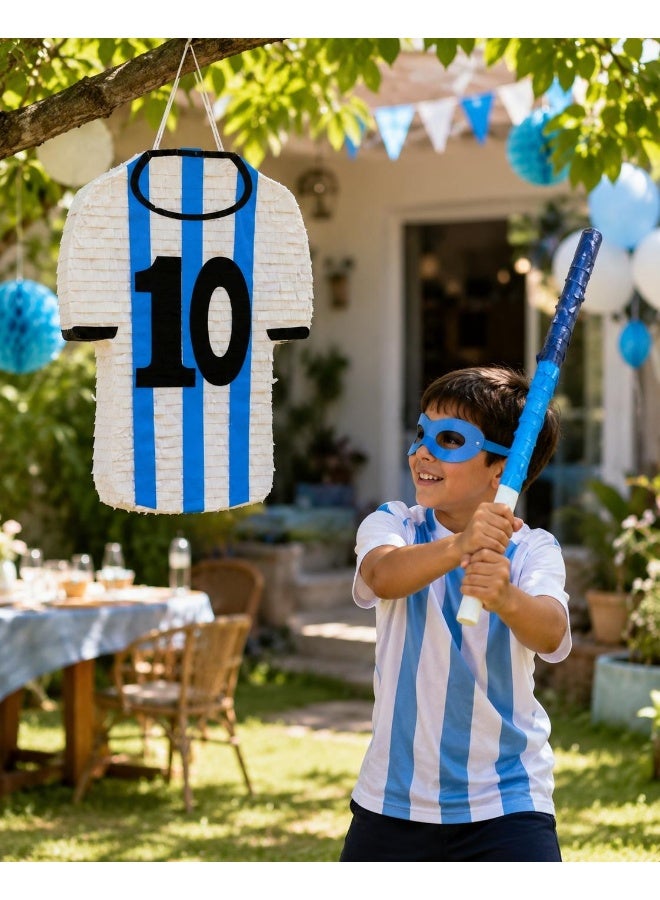 Football Jersey Piñata Party Game, 42 x 30 x 7.5 cm Soccer Theme Birthday Piñata , Individually Box Packed for Kids Party Decoration and Fun Activity - Image 3