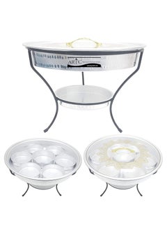 ARTC Breakfast serving tray or Dry fruit Serving dish 7 partition with stand 40cm  - Image 1