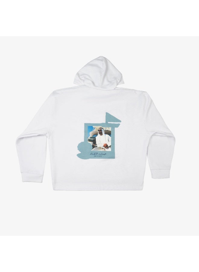 Eid Al Etihad Sheikh Zayed- White Hoodie - Image 2