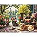 Bits and Pieces ألغاز بتس آند بيس 300 قطعة للبالغين هدوء بجانب الشرفة 300 قطعة كبيرة 18 × 24 ألغاز قطع مفرغة كلب جولدن ريتريفر بحيرة لا يوجد قطعتان متشابهتان - Image 4