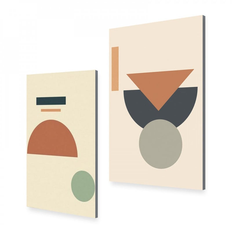 Marktna A double canvas painting with a modern design, total size 100 x 70 cm - Image 2