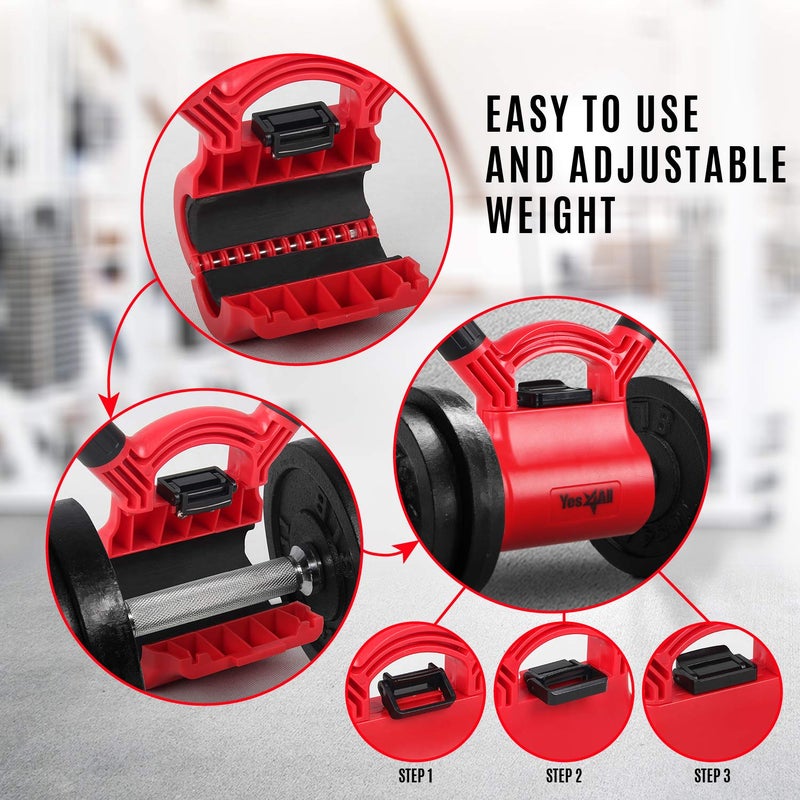 Yes4All Kettle Bell Grip/Weightlifting Kettlebell/Dumbbell Grip Handle - Convert Dumbbells into Kettlebell for Home Gym - Image 4