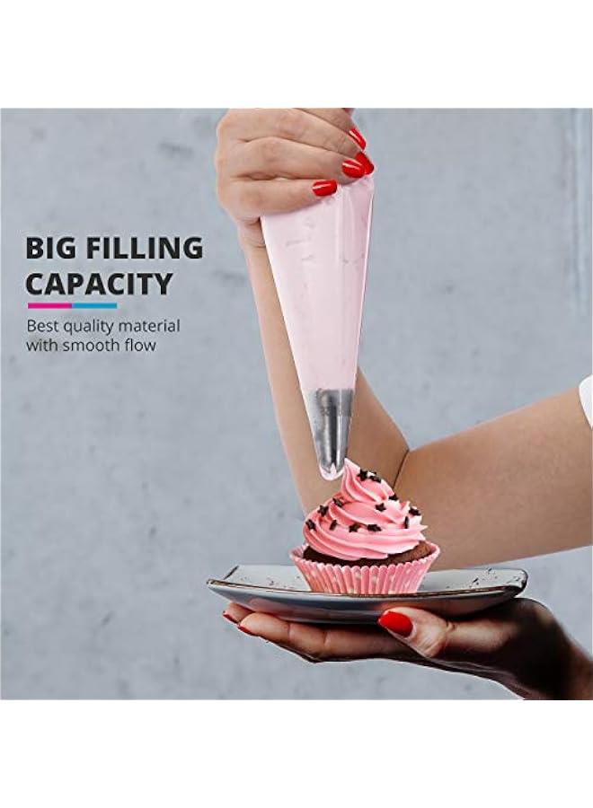 Riccle Disposable Piping Bags 12 Inch - 100 Anti Burst Pastry Bags - Icing Piping Bags for Frosting - Ideal for Cakes and Cookies Decoration - Image 4