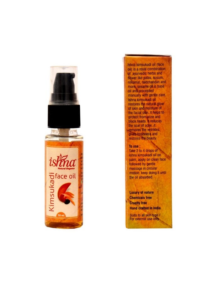 Ishna Kimsukadi Oil for Face | Sutailble for All Types of Skin | Ayurvedic Formulated Oil | Face Oil for Night Use - Image 2